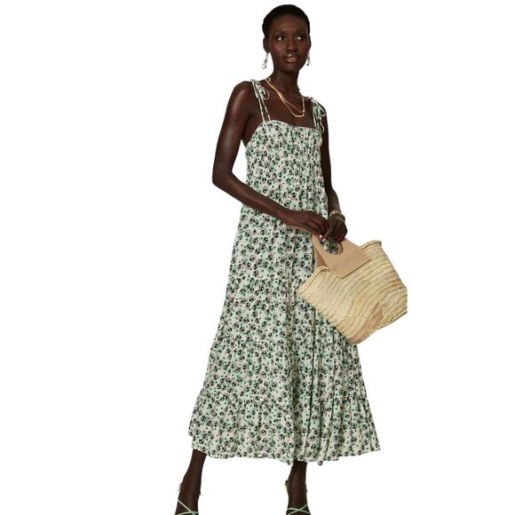 RIXO Dresses & Skirts - RIXO Herbie‎ Green Floral Print Long Maxi Tent Dress Sz 8